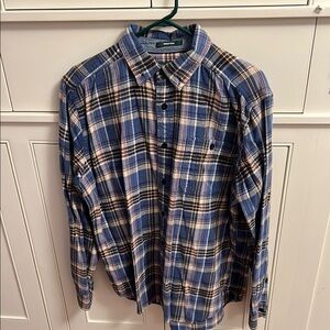 Woolrich Casual Blue and Black Button Down Shirt